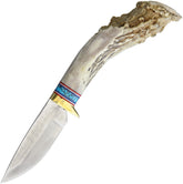 Ken Richardson Knives Small Drop Point Hunter KR1403TDP (3" DROP W/ TURQ)