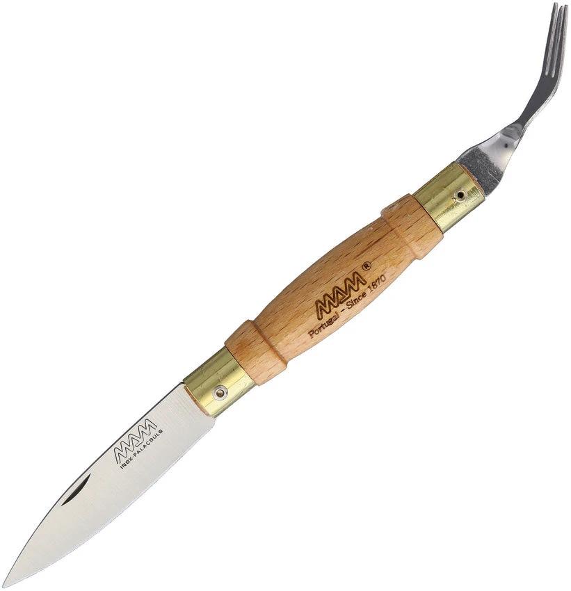 MAM Large Pocket Knife with Fork 2021 SILVER RING W/BOX by MAM