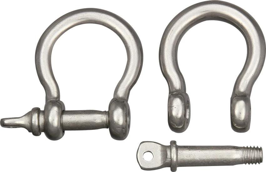 Stainless Bow Shackles MI197 10 Pack With Threaded Pin And Lanyard Hole Bulk Packed For Paracord Bracelets by Miscellaneous