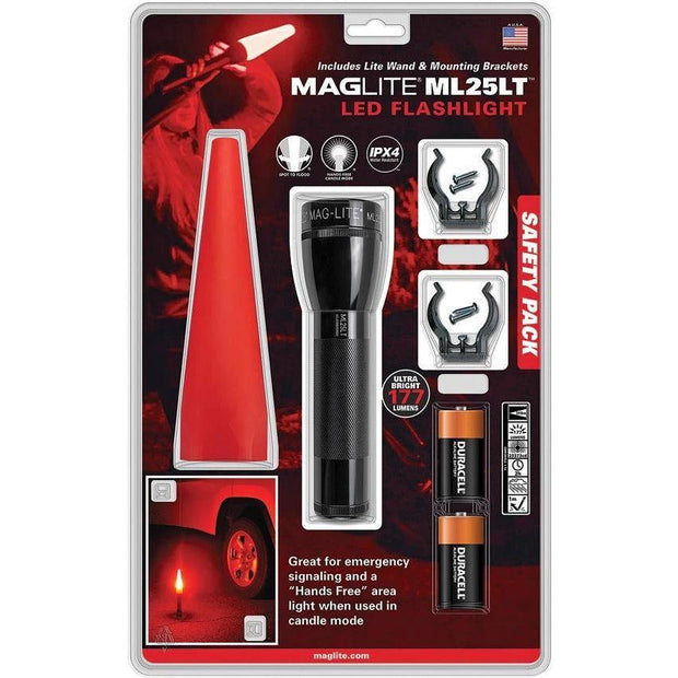 Mag-Lite ML25LT LED Flashlight Safety 188-000-204 by Mag-Lite