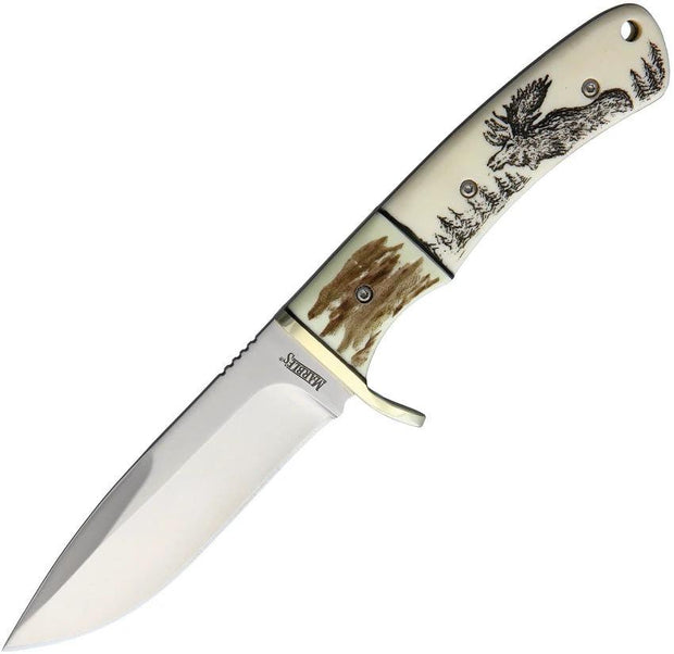 Marbles Fixed Blade Scrimshaw BZ011162 by Marbles