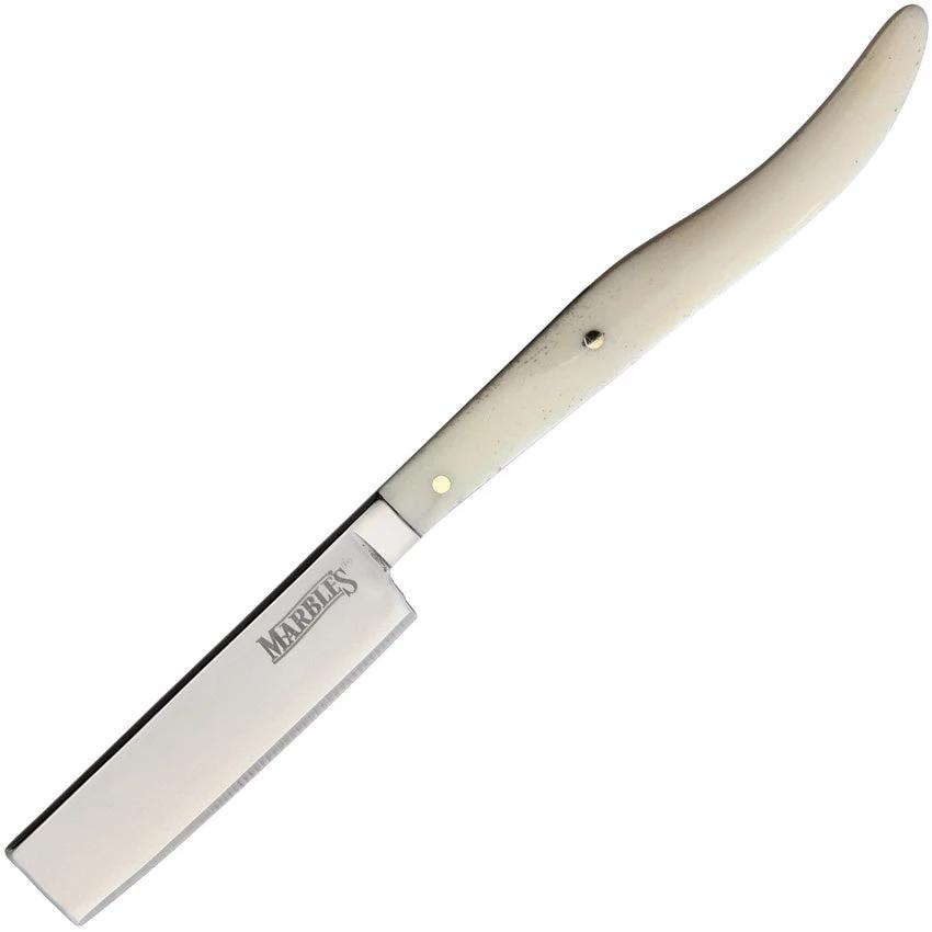 Marbles Straight Razor White Bone MR466 by Marbles