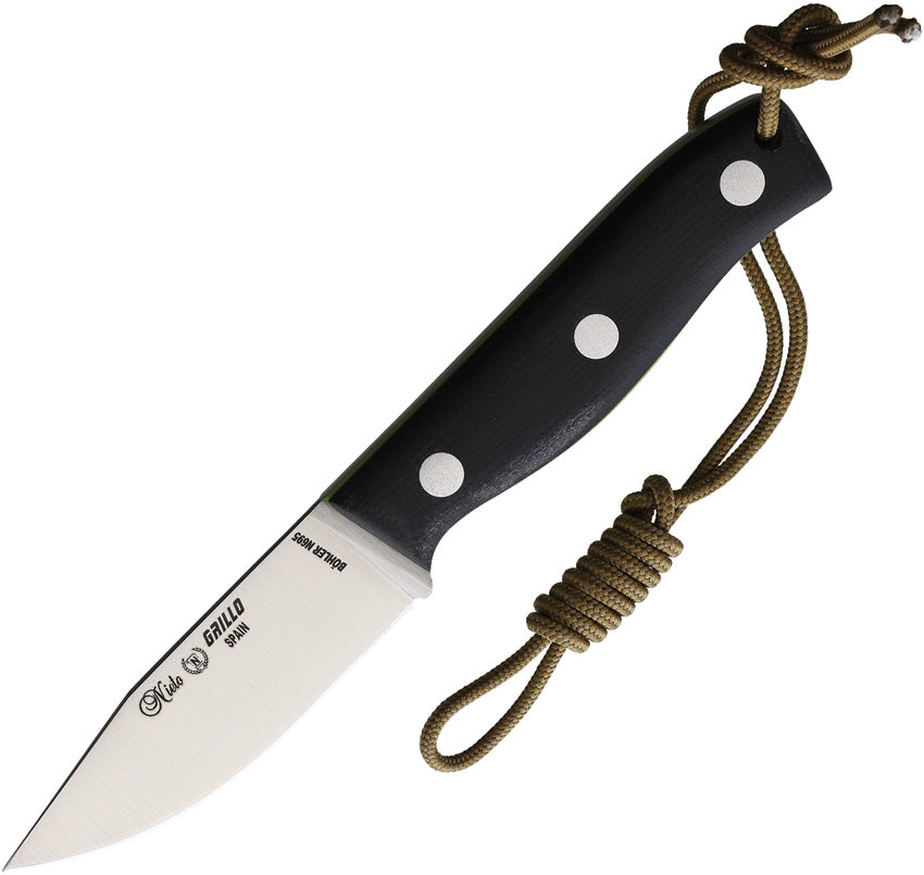 Nieto Grillo Fixed Blade Black G10 130-G10 by Nieto