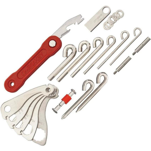 OMEGAKEY On-The-Road Multi-Tool Red OMEGAKEY ON THE ROAD RED by OMEGAKEY