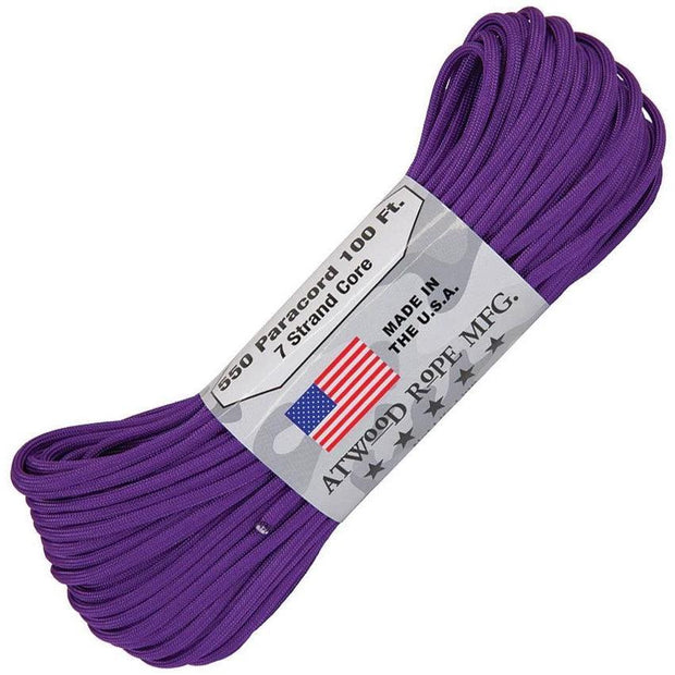 Atwood Rope MFG Parachute Cord Purple S05 - PURPLE by Atwood Rope MFG