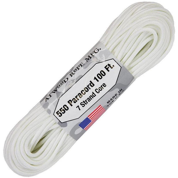 Atwood Rope MFG Parachute Cord White S08 - WHITE by Atwood Rope MFG