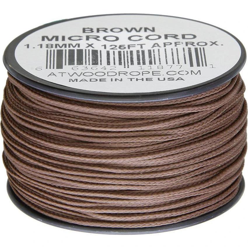 Atwood Rope MFG Micro Cord 125ft Brown MS07 - BROWN by Atwood Rope MFG