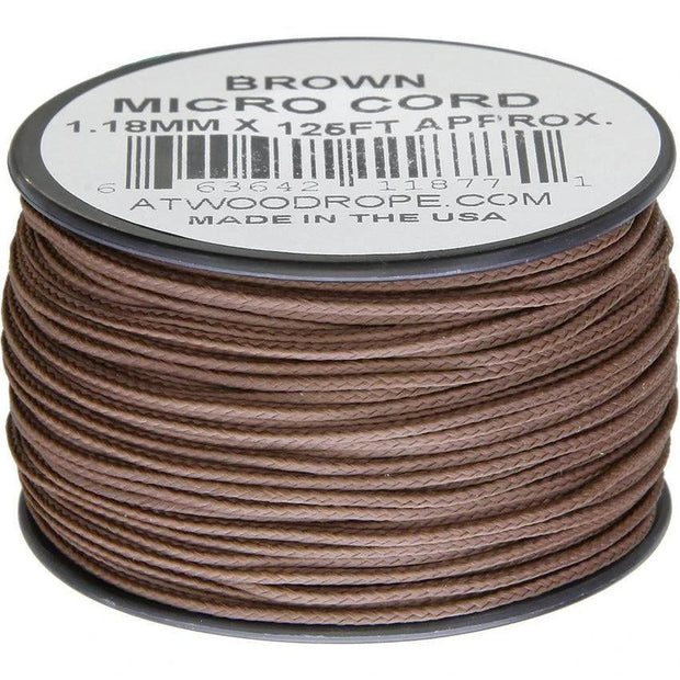 Atwood Rope MFG Micro Cord 125ft Brown MS07 - BROWN by Atwood Rope MFG