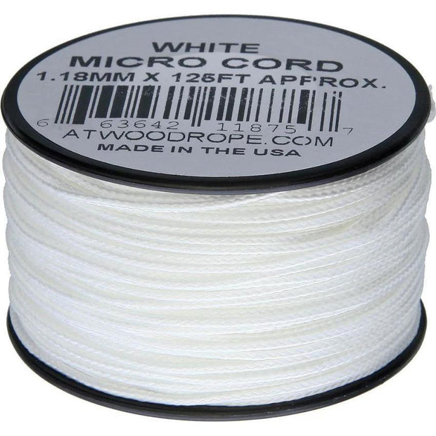 Atwood Rope MFG Micro Cord 125ft White MS08 - WHITE by Atwood Rope MFG