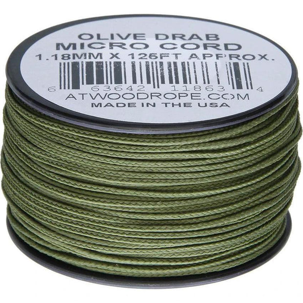 Atwood Rope MFG Micro Cord 125ft Olive Drab MS14 - OD by Atwood Rope MFG