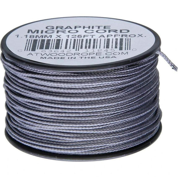 Atwood Rope MFG Micro Cord 125ft Graphite MS23 - GRAPHITE by Atwood Rope MFG