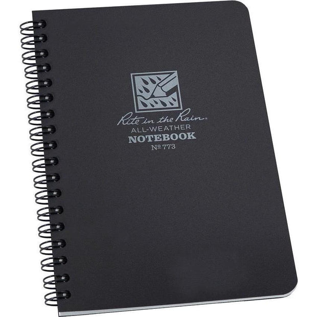 Rite in the Rain Side Spiral Notebook Black 773 by Rite in the Rain