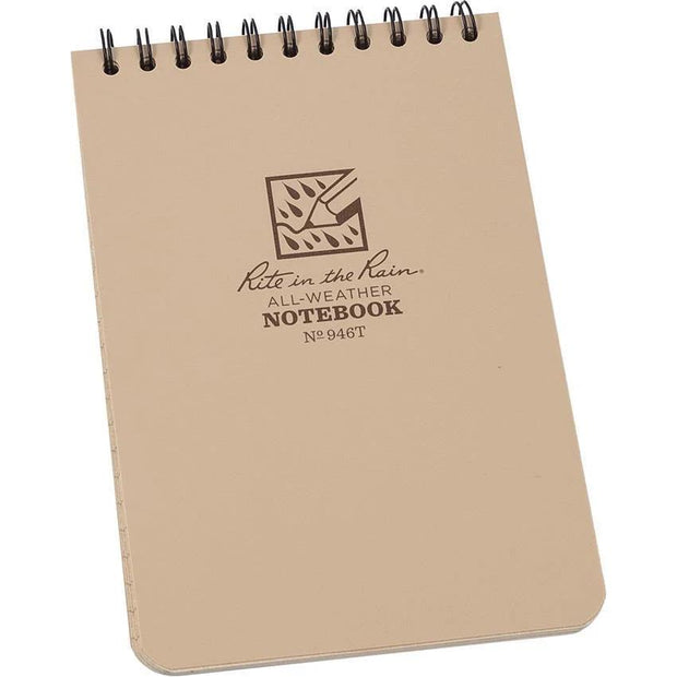 Rite in the Rain 4 x 6 Top Spiral Notebook Tan 946T by Rite in the Rain