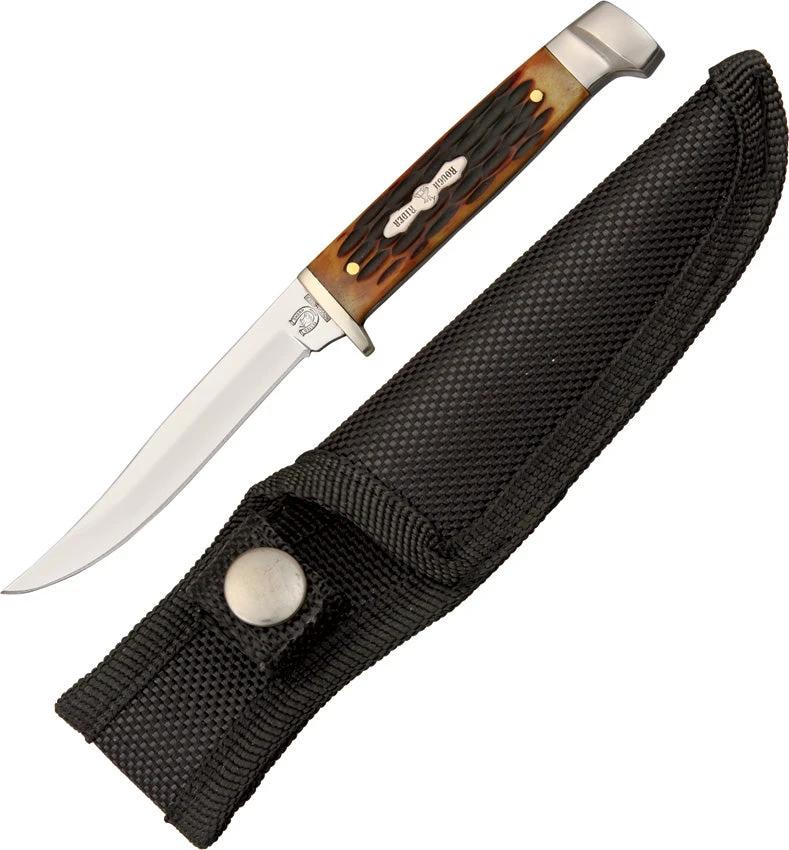Rough Ryder Small Hunter Amber Bone RR1033 by Rough Ryder