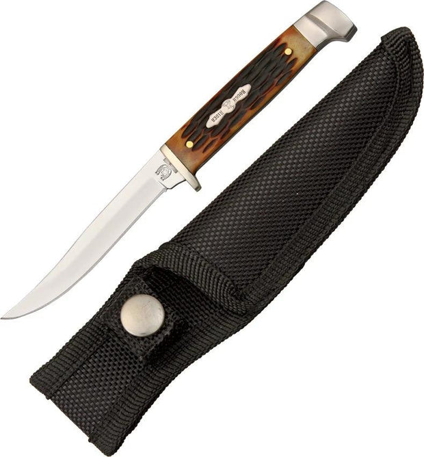 Rough Ryder Small Hunter Amber Bone RR1033 by Rough Ryder
