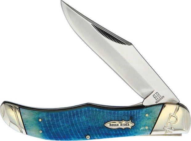 Rough Ryder Black and Blue Folding Hunter KD06R RR2117 by Rough Ryder