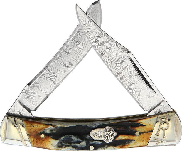 Rough Ryder Small Moose Cinnamon Stag RR2157 / KC016R-3.5" by Rough Ryder