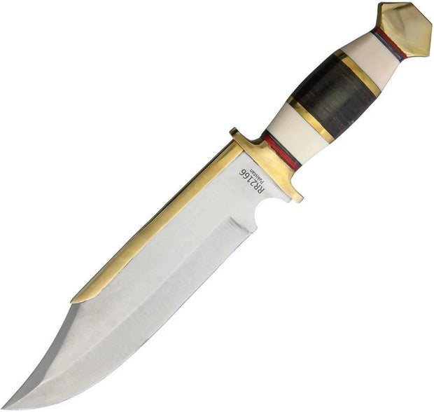 Rough Ryder Bowie With Brass KB106R BONE STACKED LEATHER by Rough Ryder