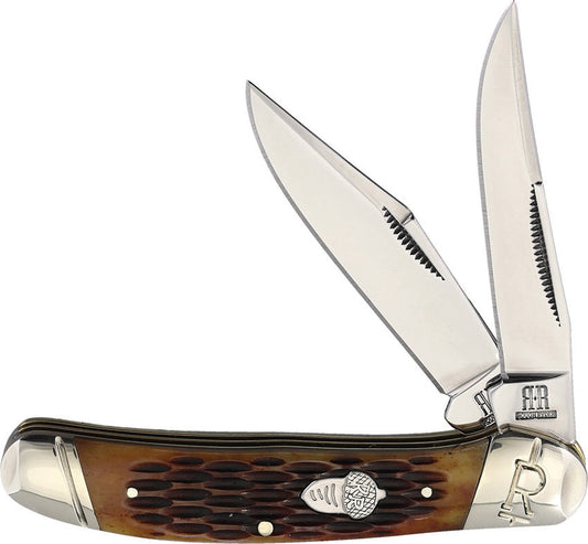 Rough Ryder Copperhead Amber Jigged Bone RR2289 KB207 R BOLSTER