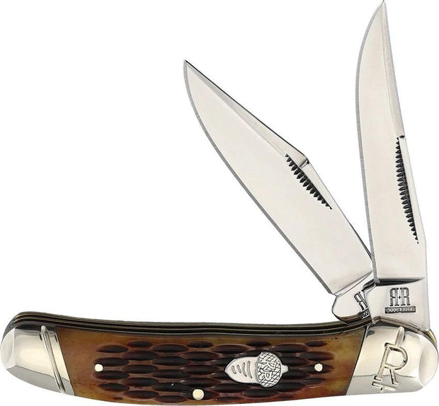 Rough Ryder Copperhead Amber Jigged Bone RR2289 KB207 R BOLSTER by Rough Ryder