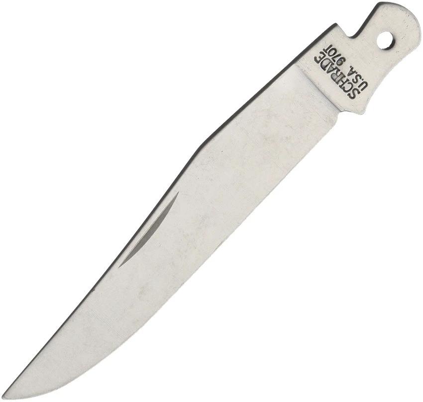 Schrade 475 Folding Knife Blade with Stainless Clip Point and Nail Nick by Schrade