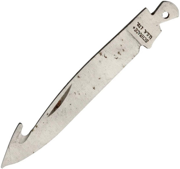 Schrade 522 Guthook Blade – Unsharpened Stainless Steel (Made in USA) by Schrade