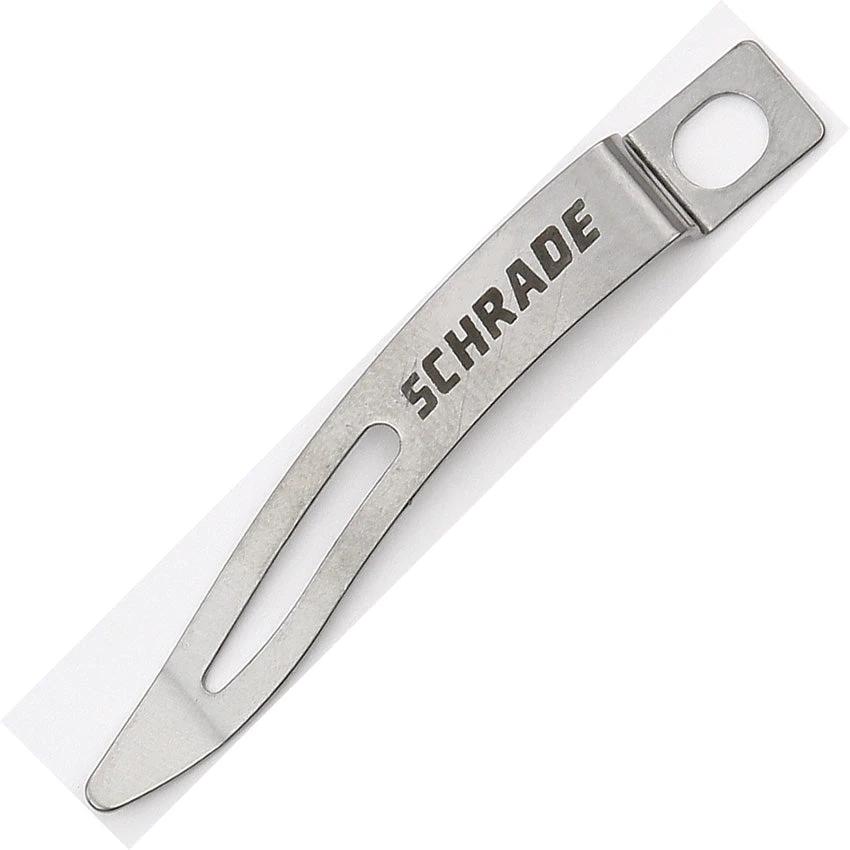 Schrade S94 Pocket Clip – Stainless Steel with Slot Cutout (Made in USA) by Schrade