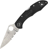 Spyderco Delica 4 Lockback Blue Line C11FPSBKBL by Spyderco