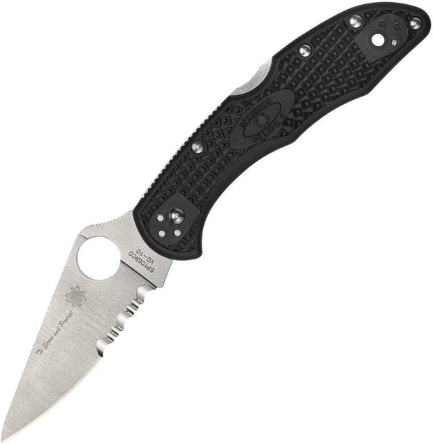 Spyderco Delica 4 Lockback Blue Line C11FPSBKBL by Spyderco