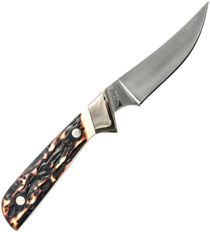 Uncle Henry 1116414 162UH Next Gen 7.4in High Carbon S.S. Fixed Blade Knife with a 3.4in Clip Point and Staglon Handle for Outdoor Survival, Camping and Hunting