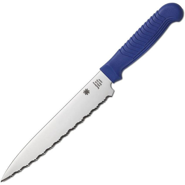 Spyderco Utility Knife Blue Serrated K04SBL by Spyderco