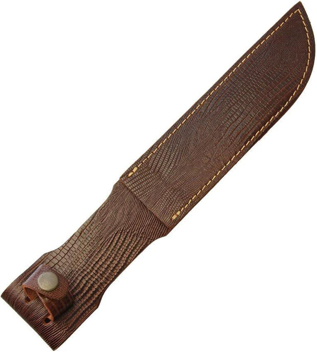 Sheaths Fixed Blade Belt Sheath Lizard STRAIGHT KNIFE 7" BROWN LIZARD by Sheaths