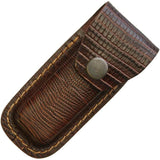 Sheaths Leather Belt Pouch Lizard 4" FOLDER BROWN LIZARD by Sheaths