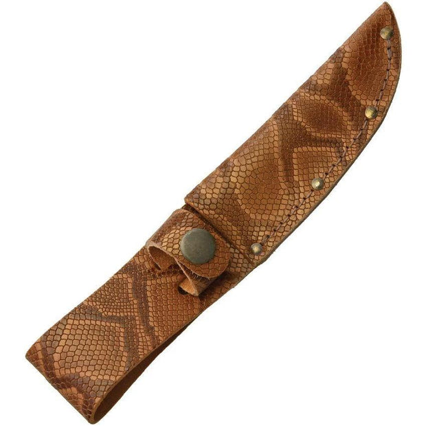 Sheaths Fixed Blade Belt Sheath Python STRAIGHT 4" BROWN PYTHON by Sheaths