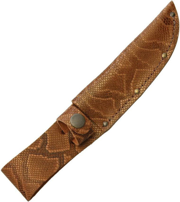 Sheaths Fixed Blade Belt Sheath Alig STRAIGHT 5" BROWN PYTHON by Sheaths