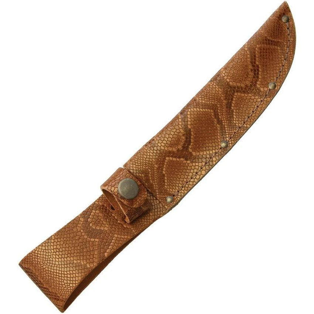 Sheaths Fixed Blade Belt Sheath Python STRAIGHT 6" BROWN PYTHON by Sheaths