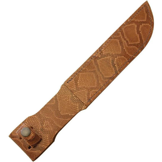 Sheaths Fixed Blade Belt Sheath Python STRAIGHT 7" BROWN PYTHON by Sheaths
