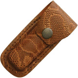 Sheaths Leather Belt Pouch Brown FOLDER 4" BROWN PYTHON by Sheaths