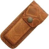 Sheaths Leather Belt Sheath Python FOLDER 5" BROWN PYTHON by Sheaths