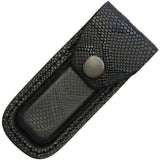 Sheaths Leather Belt Pouch Snake FOLDER 4" BLACK PYTHON by Sheaths