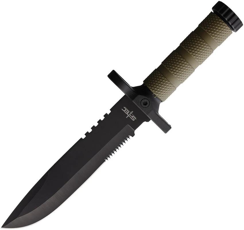 S-TEC Survival Knife OD Green T22188GN-2 by S-TEC