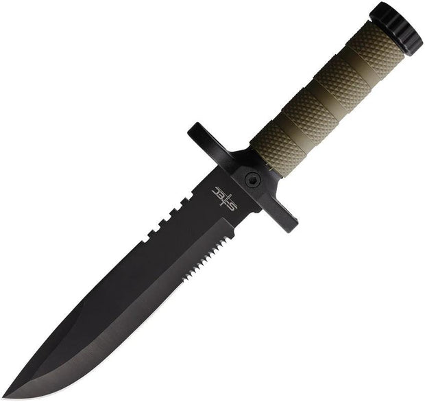 S-TEC Survival Knife OD Green T22188GN-2 by S-TEC