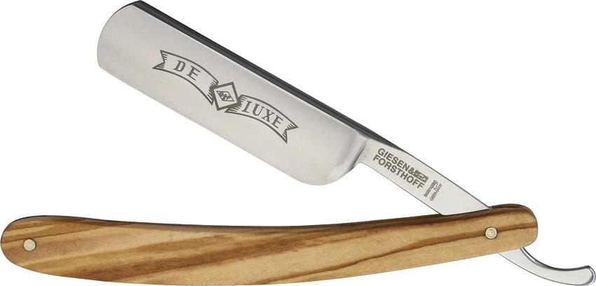 Giesen & Forsthoff Straight Razor Olive 370 CARBON 6/8 by Giesen & Forsthoff
