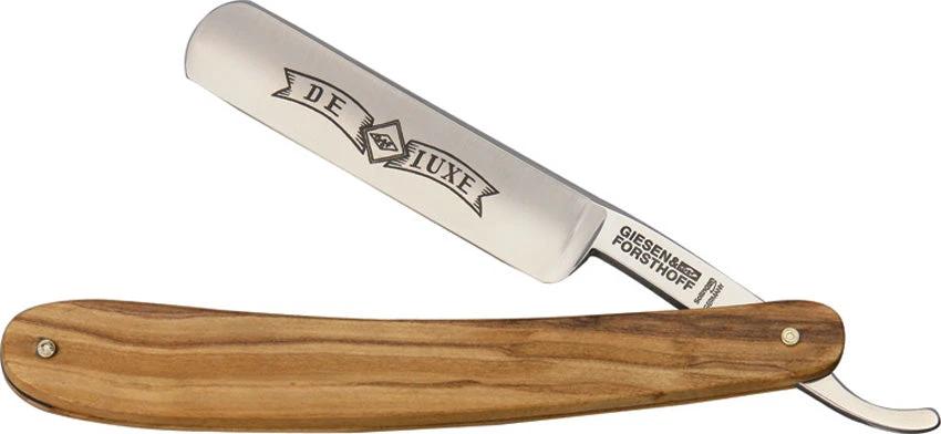 Giesen & Forsthoff Straight Razor Olive Wood 370 CARBON 5/8 by Giesen & Forsthoff