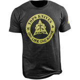 TOPS T-Shirt One Life One Knife M TS-1LBLK MEDIUM by Black Country Outdoor