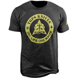TOPS T-Shirt One Knife One Knife TS-1LBLK XXL by Black Country Outdoor