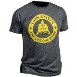 TOPS T-Shirt One Life One Knife XXL TS-1LNAV XXL by Black Country Outdoor