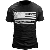 TOPS T-Shirt Flag Logo Black Large TS-FLAGBLK LARGE by Black Country Outdoor
