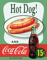 Tin Signs Hot Dog And Coke 1048 by Tin Signs