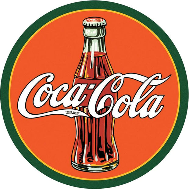 Tin Signs Coke Round 30s Bottle & Logo 1069 by Tin Signs
